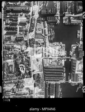 Wapping, Londres, 26 août 1945. Artiste : photographe de la RAF. Banque D'Images