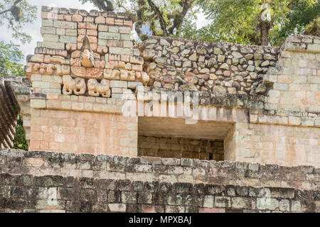 UNESCO World Heritage site, site maya de Copan Ruinas, au Honduras. Des pierres sculptées à Copan Ruinas site. Banque D'Images