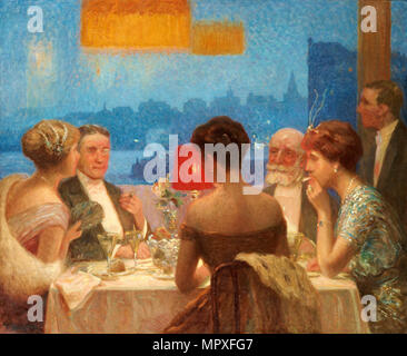 Le dîner entreprise. Banque D'Images