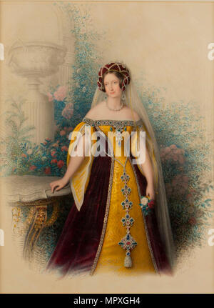 La grande-duchesse Anna Pavlovna de Russie (1795-1865), Reine des Pays-Bas, 1845. Banque D'Images