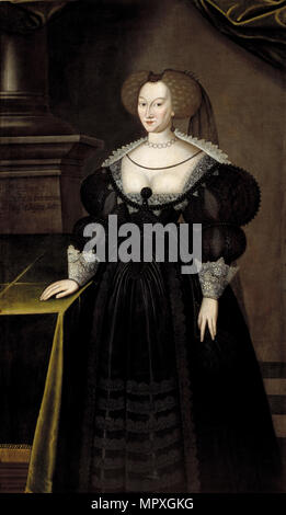 Portrait de la princesse Maria Eleonora de Brandebourg (1599-1655), Reine de Suède. Banque D'Images