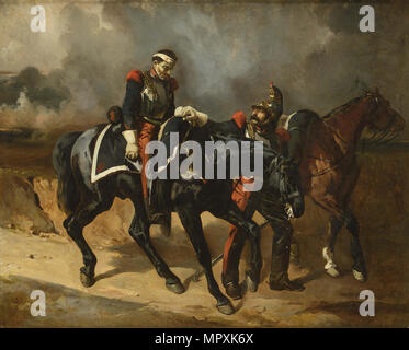 Le Cuirassier blessé, années 1830. Banque D'Images