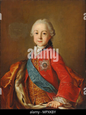 Portrait du Grand-duc Pavel Petrovitch (1754-1801), seconde moitié du 18e cen.. Banque D'Images