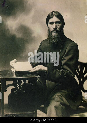 Portrait de Grigori Efimovitch Raspoutine (1869-1916), 1910. Banque D'Images