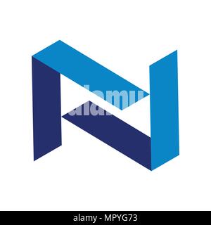 Résumé vecteur initial n Logo Design graphique Symbole Illustration de Vecteur