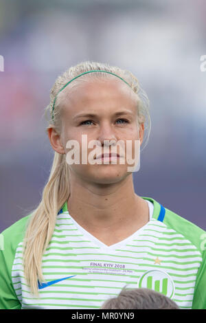 Pernille Harder, de Wolfsburg au cours de l'UEFA Women's Champions League match final entre VfL Wolfsburg 1-4 Olympique Lyon à Valeriy Lobanovskyi stade Dynamo de Kiev, Ukraine, le 24 mai 2018. (Photo de Maurizio Borsari/AFLO) Banque D'Images