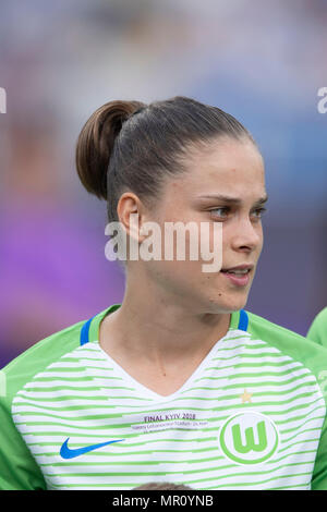 Lara Dickenmann de Wolfsburg au cours de l'UEFA Women's Champions League match final entre VfL Wolfsburg 1-4 Olympique Lyon à Valeriy Lobanovskyi stade Dynamo de Kiev, Ukraine, le 24 mai 2018. (Photo de Maurizio Borsari/AFLO) Banque D'Images