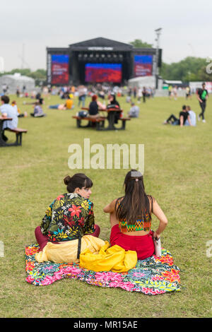 Londres, Royaume-Uni. 25 mai 2018. Vues du jour 1 de l'ensemble des points situés à l'Est music festival à Victoria Park, East London. Credit : Roger Garfield/Alamy Live News Banque D'Images