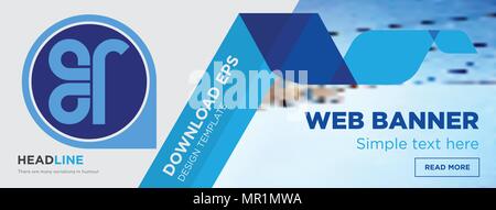 Er concept page web Template design bannière horizontale sur fond abstrait avec télévision vectorielles moderne d'icône et de formes géométriques. Illustration de Vecteur