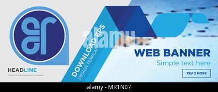 Er concept page web Template design bannière horizontale sur fond abstrait avec télévision vectorielles moderne d'icône et de formes géométriques. Illustration de Vecteur