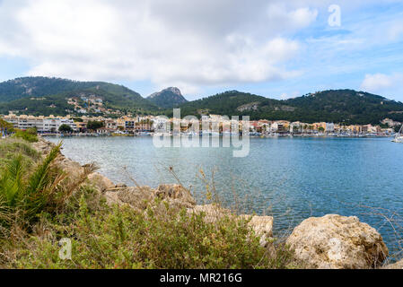Port d'Andratx, Mallorca - vieux village de Bay avec belle côte Banque D'Images