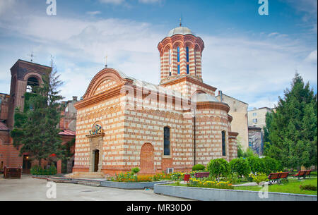 Le 'Sfantul Anton Buna Vestire" (ancienne cour) de l'église dans la vieille ville de Brasov, Roumanie. Banque D'Images