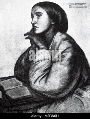 Illustration Illustration Christina Rossetti, soeur de Dante Gabriel Rossetti 1828-1882) un poète britannique, illustrateur, peintre et traducteur. En date du 19e siècle Banque D'Images