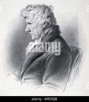 Portrait de John Rennie l'ancien (1761-1821) un ingénieur civil écossais qui a conçu de nombreux ponts, canaux, et sur les quais. En date du 19e siècle Banque D'Images