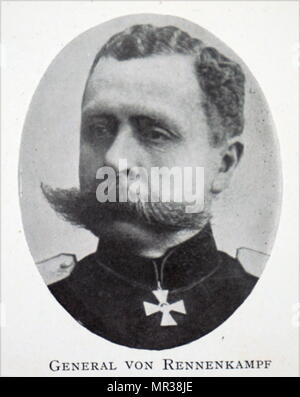 Portrait photographique de Paul von Rennenkampf (1854-1918), un général russe qui ont servi dans l'armée impériale russe pendant plus de 40 ans, y compris pendant la Première Guerre mondiale. En date du 20e siècle Banque D'Images