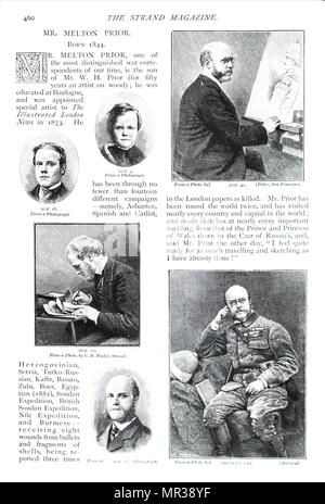 Article sur Melton avant (1845-1910) un artiste anglais et correspondant de guerre pour l'Illustrated London News. En date du 19e siècle Banque D'Images