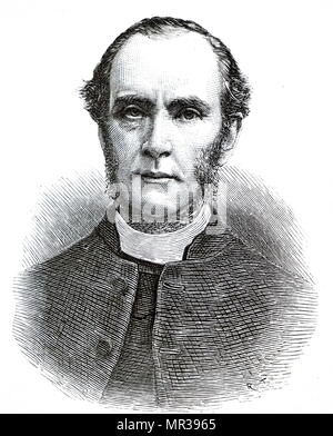 Portrait de William Plunket, 4e baron Plunket (1828-1897) Doyen de la cathédrale Christ Church et l'archevêque de Dublin dans l'Église d'Irlande. En date du 19e siècle Banque D'Images