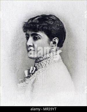 Portrait photographique de Adelina Patti (1843-1919) une chanteuse d'opéra franco-italienne. En date du 19e siècle Banque D'Images