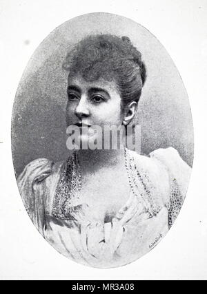 Portrait photographique de Adelina Patti (1843-1919) une chanteuse d'opéra franco-italienne. En date du 19e siècle Banque D'Images