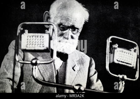 Photographie d'Ivan Pavlov (1849-1936) un physiologiste russe surtout connu pour son travail dans le conditionnement classique. En date du 20e siècle Banque D'Images