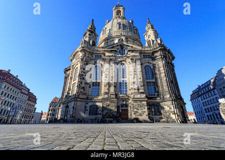 Dresde, Saxe. Maison de l'opéra de Dresde, lors d'une journée ensoleillée avec ciel bleu. Historique de l'Allemagne. 18.05.2018 Banque D'Images