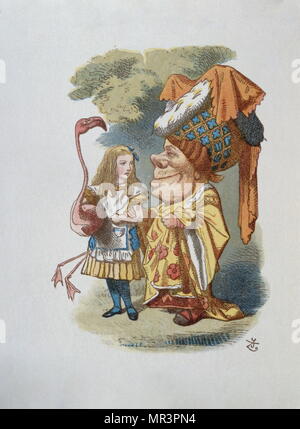 Illustration par Tenniel, à partir de l'édition 1890 de "Alice au pays des merveilles de Lewis Carroll. Banque D'Images