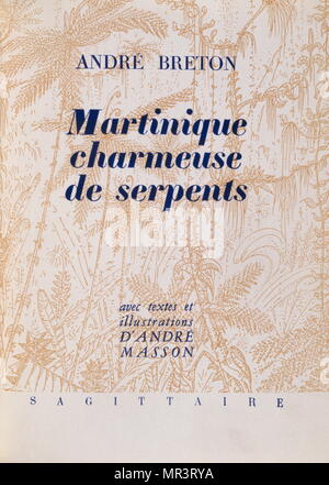 Illustration de 'Martinique, charmeur de serpent' (Martinique, charmeuse de serpents), par André Breton en 1948. Breton 1896 - 1966, était un écrivain français, poète, et anti-fasciste. Il est plus connu comme le fondateur du surréalisme. Banque D'Images