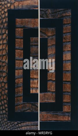 Illustration de 'Martinique, charmeur de serpent' (Martinique, charmeuse de serpents), par André Breton en 1948. Breton 1896 - 1966, était un écrivain français, poète, et anti-fasciste. Il est plus connu comme le fondateur du surréalisme. Banque D'Images