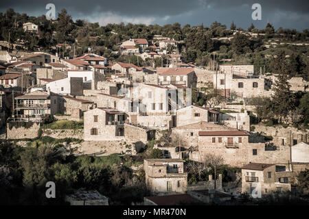 Avis de Vouni village. Limassol District. Chypre. Banque D'Images