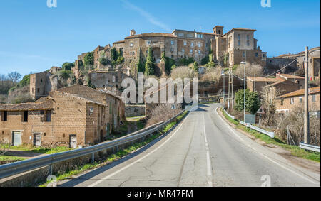 Selci, village médiéval dans la province de Viterbe, Latium, Italie centrale Banque D'Images