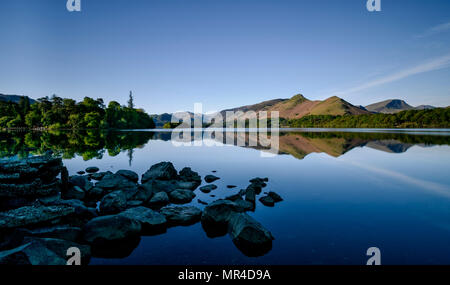 Cat Bells tôt le matin soleil du printemps de l'Isthme Bay Banque D'Images