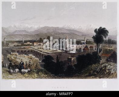 La ville de Tarse, 1838 par William Henry Bartlett (Mars 26, 1809 - Septembre 13, 1854) Banque D'Images