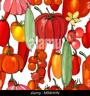 Modèle transparent avec des légumes frais Illustration de Vecteur