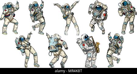 Ensemble de danse collection astronautes Illustration de Vecteur