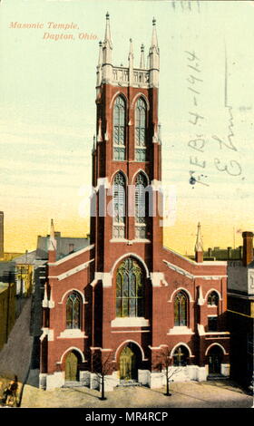 Temple maçonnique, Dayton Ohio, USA 1920 Banque D'Images