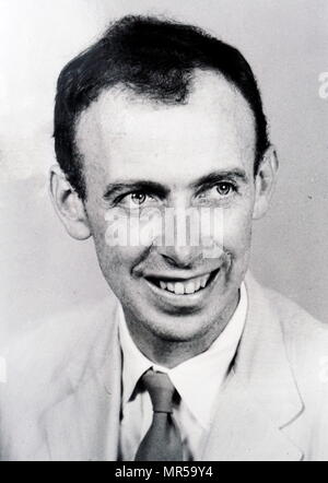 Photographie de James Watson (1928-) un biologiste moléculaire américain, zoologiste et généticien connu comme l'un des co-découvreurs de la structure de l'ADN en 1953 par Francis Crick et Rosalind Franklin. En date du 20e siècle Banque D'Images