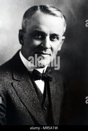 Photo de Robert Andrews Millikan (1868-1953) un physicien expérimental américain et prix Nobel de physique. En date du 20e siècle Banque D'Images