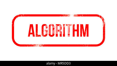 Algorithme - grunge stamp, caoutchouc rouge Banque D'Images
