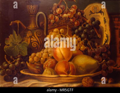 19e siècle français still life peinture. Vers 1870 Banque D'Images