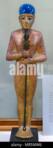 Statuette de Ptah. Bois doré, la faïence et le verre. Thèbes, Vallée des Rois, la tombe de Toutankhamon. 1323 BC. 18e dynastie, Nouvel Empire Banque D'Images