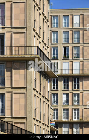Le Havre (Normandie, nord ouest de la France) : ISAI, immeubles sans affectation individuelle (architecte Auguste Perret) *** légende locale *** Banque D'Images
