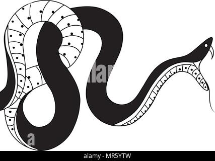 Tatto serpent design .vector Illustration de Vecteur