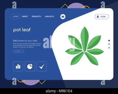 Une page de qualité Modèle de site feuille de pot, EPS vectoriel Web Design moderne avec télévision et des éléments d'INTERFACE UTILISATEUR illustration paysage, idéal pour landing page Illustration de Vecteur