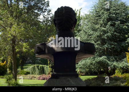 Buste de Bernardo O'Higgins, Merrion Square, Dublin, Irlande Banque D'Images