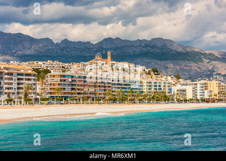 Vue sur Altea, une ville dans la province d'Alicante, Costa Blanca, Espagne orientale Banque D'Images