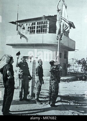 Les troupes israéliennes saisir El Arish dans le Sinaï égyptien Région, durant la Guerre des Six Jours 1967 Banque D'Images