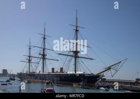 Le HMS Warrior à Portsmouth Historic Dockyards, Sussex, UK Banque D'Images