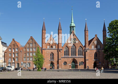 L'hôpital de l'Esprit Saint, Luebeck, Schleswig-Holstein, Allemagne Banque D'Images