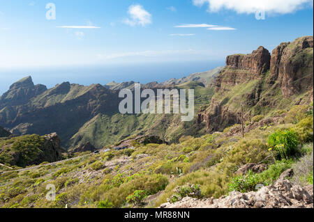 Vue panoramique près de Masca, Tenerife, Canaries, Espagne Banque D'Images