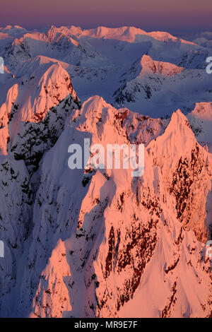 Les flancs sud de la montagne d'organes, Mounains Chugach, Alaska Banque D'Images